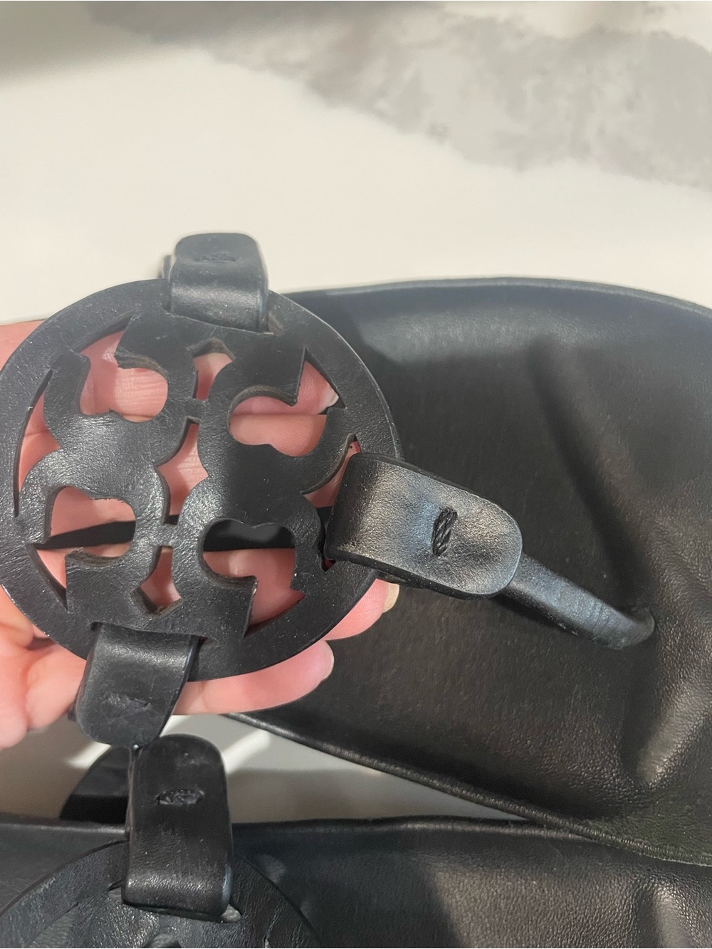 Tory Burch Black Cloud Miller Thong Sandals - Picture 6 of 10